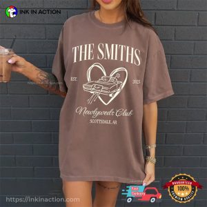 Newlyweds Club, Custom Honeymoon Just Married Couple Comfort Colors Shirt 2 InkInAction.com