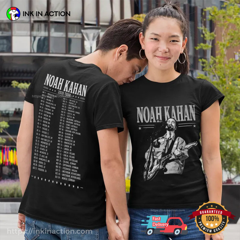 Noah Kahan Tour Dates 2026 2-sided Graphic Shirt Noah Kahan Tour Dates 2026 2-sided Graphic Shirt
