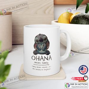 Ohana Means Family Disney Stitch Family Quotes Cup