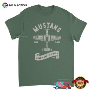 P-51D Mustang WW2 Warbird Long Range Fighter Retro Aircraft Shirts