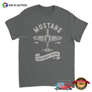 P 51D Mustang WW2 Warbird Long Range Fighter Retro aircraft shirts 2 InkInAction.com