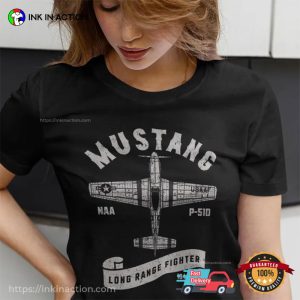 P-51D Mustang WW2 Warbird Long Range Fighter Retro Aircraft Shirts