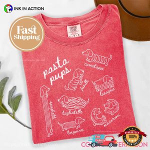Pasta Pups Funny Dachshund Wiener Dog Meme Comfort Colors Shirt 2 InkInAction.com