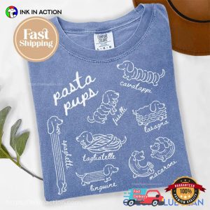 Pasta Pups Funny Dachshund Wiener Dog Meme Comfort Colors Shirt