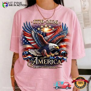 Patriotic Eagle America Flag 250th Anniversary Comfort Colors Shirt