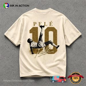Pele King Of Football Bicycle Kick 2 Sided Shirt