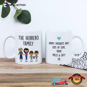 Personalised Family Portrait Kids Art Gift Cup