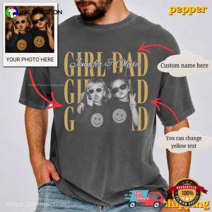 Personalized Best Dad Gifts With Kids Photo Comfort Colors Shirt InkInAction.com