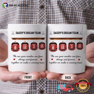 Personalized Daddy’s Dream Hockey Team, Dad Gifts Cup