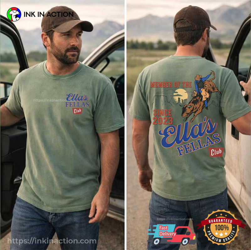 Personalized Year Ella's Fellas Club Member Graphic Comfort Colors Shirt Personalized Year Ella's Fellas Club Member Graphic Comfort Colors Shirt