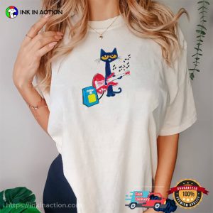 Pete The Cat Guitar Graphic Art Comfort Colors Shirt