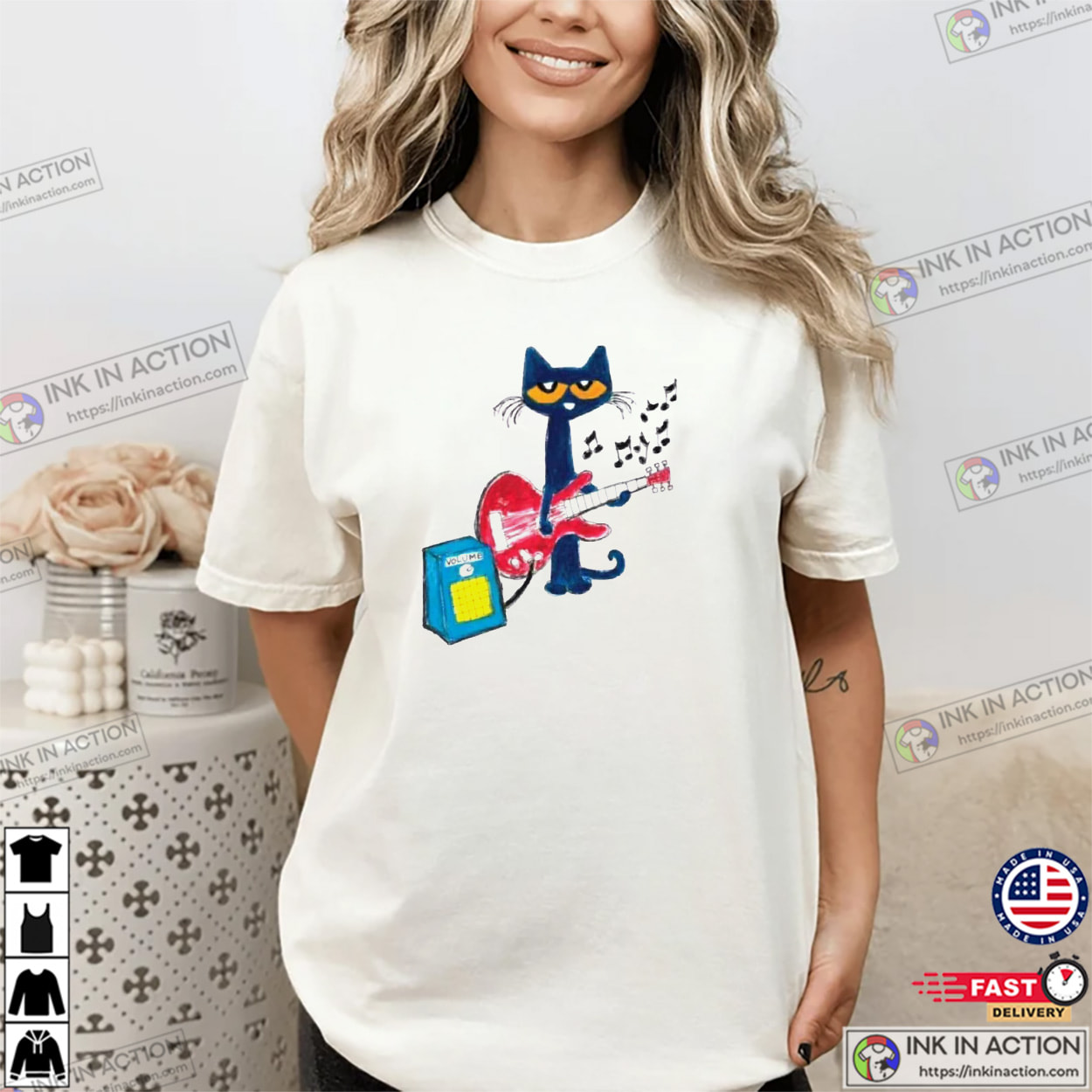 Pete The Cat Guitar Graphic Art Comfort Colors Shirt Pete The Cat Guitar Graphic Art Comfort Colors Shirt