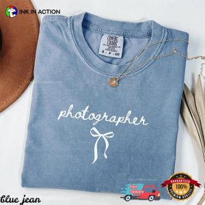Photographer Coquette, Camera Girl Gift Comfort Colors Shirt 2 InkInAction.com