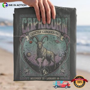 Quietly Conquering Capricorn Zodiac Gifts Comfort Colors Shirt