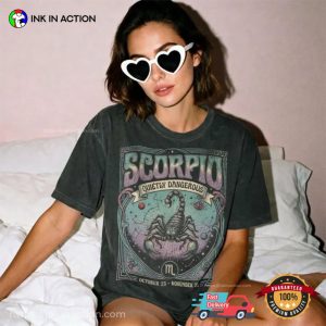 Quietly Dangerous Scorpio Zodiac Gifts Comfort Colors Shirt