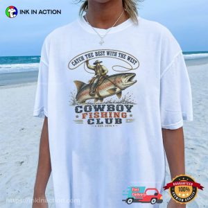 Retro Cowboy Fishing Club, Fishing Trout Western Comfort Colors Shirt Retro Cowboy Fishing Club, Fishing Trout Western Comfort Colors Shirt