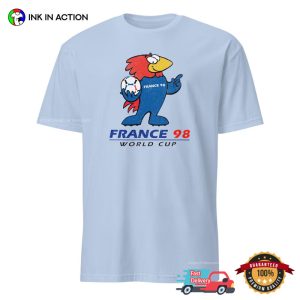 Retro France 98 Soccer FIFA World Cup Shirt 2 InkInAction.com