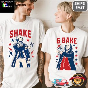 Shake And Bake 4th Of July Couple Matching Comfort Colors Shirt