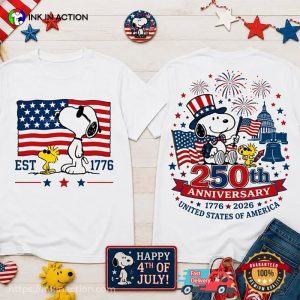 Snoopy and Woodstock America 250th Anniversary Celebration Shirt