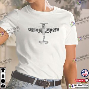 Text Airplane Mechanic Aviation Gift Tee
