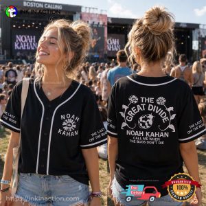 The Divide Tour 26, Noah Kahan Concert Baseball Jersey The Divide Tour 26, Noah Kahan Concert Baseball Jersey