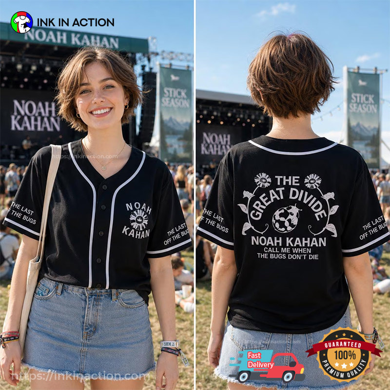 The Divide Tour 26, Noah Kahan Concert Baseball Jersey The Divide Tour 26, Noah Kahan Concert Baseball Jersey