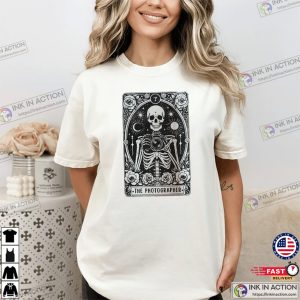 The Photographer Tarot Card, Photographer Skeleton Comfort Colors Shirt The Photographer Tarot Card, Photographer Skeleton Comfort Colors Shirt