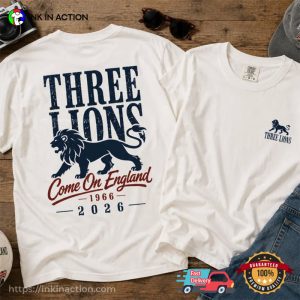 Three Lions England 2026 FIFA World Cup Comfort Colors Shirt 2 InkInAction.com