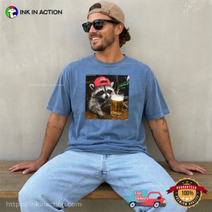 USA Raccoon Drinking Beer Funny Beer Raccoon Meme Comfort Colors Shirt