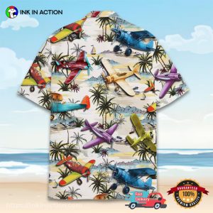 Vintage Airplane Tropical Island aircraft hawaiian shirt 2 InkInAction.com