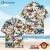 Vintage Airplane Tropical Island Aircraft Hawaiian Shirt