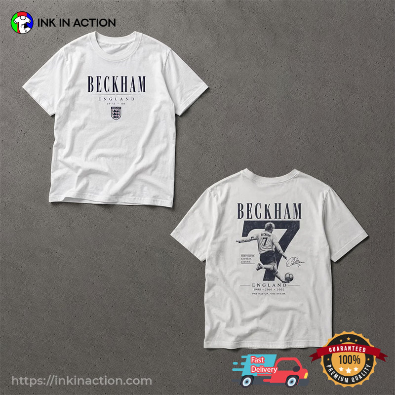 Vintage Beckham England Football 2-sided Shirt Vintage Beckham England Football 2-sided Shirt