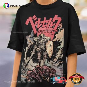 Vintage Black Swordsman Berserk Anime Shirt