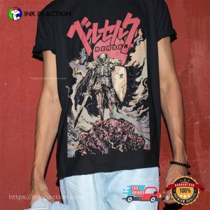 Vintage Black Swordsman Berserk Anime Shirt