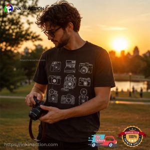 Vintage Camera Photographer, unique photography gifts Tee 2 InkInAction.com