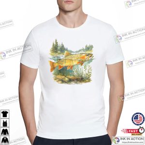 Vintage Rainbow Trout Mountain Streams Trout Fishing Shirts