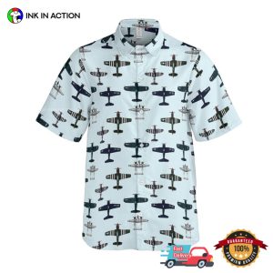WWII Fighter Plane US Aircraft Hawaiian Shirt