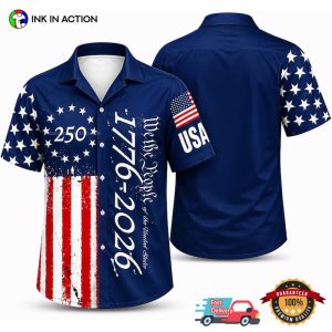 We The People America 250 Patriotic Aloha Shirt InkInAction.com