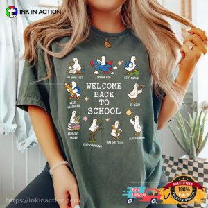 Welcome back to school, Silly Goose Teacher Comfort Colors Shirt 3 InkInAction.com