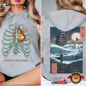 A Heart’s A Heavy Burden, Howl’s Moving Castle Calcifer 2-sided Shirt