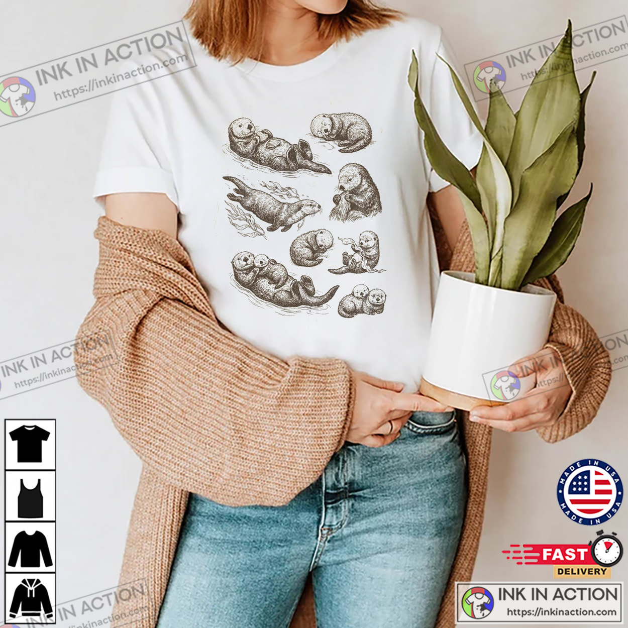 Adorable Sea Otter Life Graphic Shirt Adorable Sea Otter Life Graphic Shirt