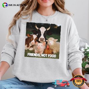 Animals Are Friends Not Food, Vegetarian Protest Tee