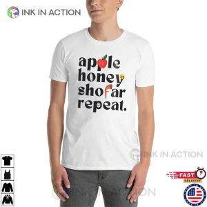 Apple Honey Shofar Repeat Funny Jewish Holiday Rosh Hashanah Shirt