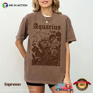 Aquarius Horoscope Astrology Sign Comfort Colors Shirt