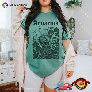 Aquarius Horoscope Astrology Sign Comfort Colors Shirt