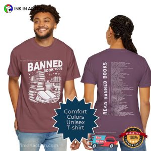 Banned Books Tour 2-sided Comfort Colors Shirt