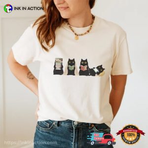 Black Cats Reading Book Cute Bookish Shirt Black Cats Reading Book Cute Bookish Shirt