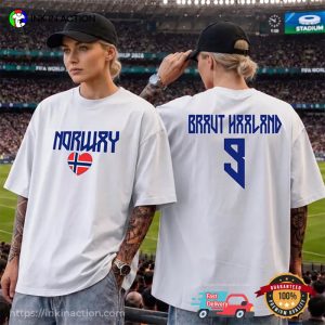 Braut Haaland Norway Soccer Fans 2-sided Shirt