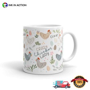 Crazy Chicken Lady Funny Tea Cup 3 InkInAction.com
