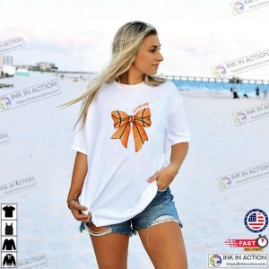 Custom Basketball Bow, Basketball Game Day Tee